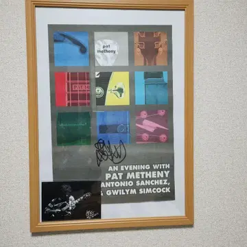 Pat Metheny 사인 포함 리토그래프 액자