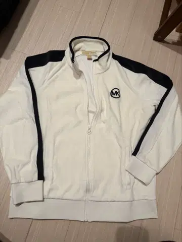 MICHAEL KORS 벨로아 집업 저지 화이트 S