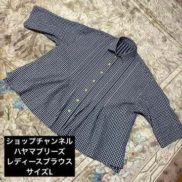 통신판매 샵 채널 하야마 브리즈 깅엄 체크 반소매 셔츠