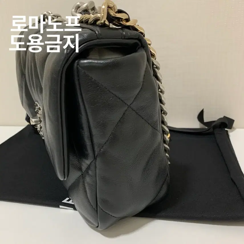샤넬 19백 램스킨 미듐 은장 내장칩 사진 5