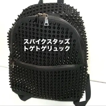 미사용급 spike studs backpack punk y2k Black