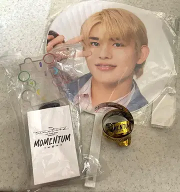 timelesz MOMENTUM 응원봉 부채 세트 덤 은색 테이프