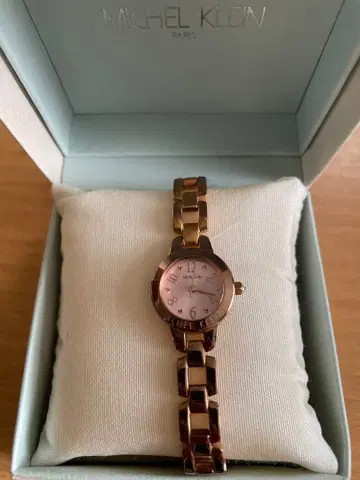 MICHEL KLEIN 여성용 손목시계 핑크 골드