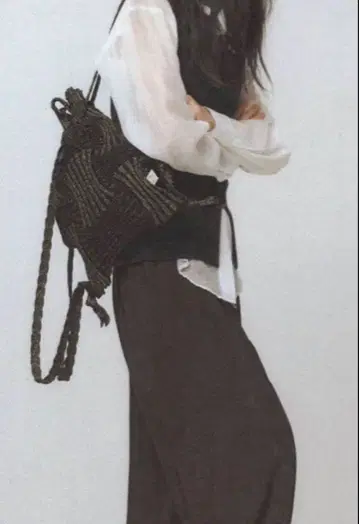 미사용 새상품 한국 플리츠 엄마 백팩 딥 브라운