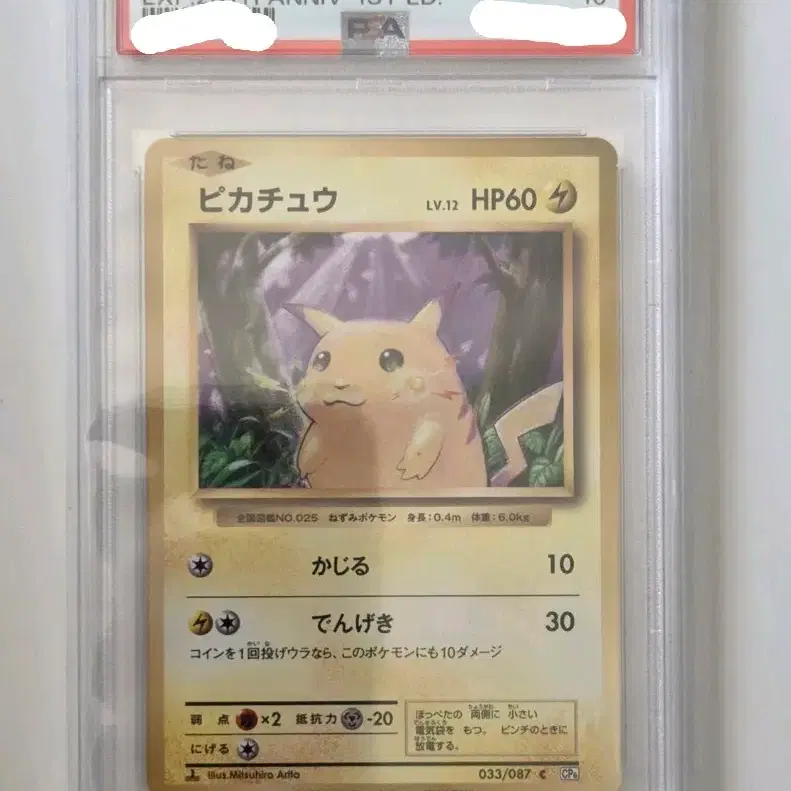 2016 일판 피카츄 20주년 1st 초판 에디션 psa10 팝니다