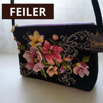 미사용 FEILER 페이러 꽃무늬 숄더백