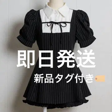 미개봉 새상품 pium 피움 프론트 리본 요크 절개 셋업 스트라이프