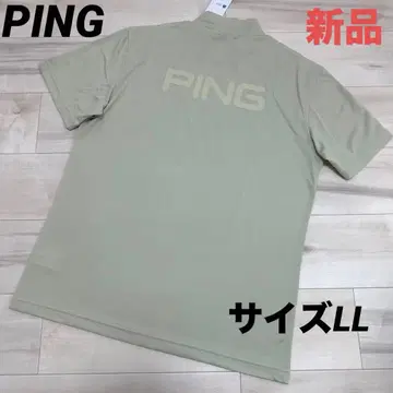 [새상품] 핑 모크넥 반팔 셔츠 냉감 속건성 베이지 사이즈 LL