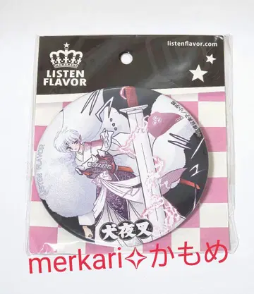 이누야샤 x LISTEN FLAVOR 셋쇼마루 캔뱃지 새상품