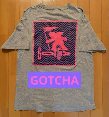 90's GOTCHA 티셔츠 빅 사이즈 밑단, 소매 싱글 스티치 아메카지