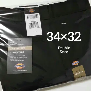 34 x 32 [ 새상품 미사용 ] 디키즈 더블니 85283 BLACK