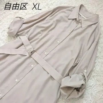 미사용급 자유구 온워드 카시야마 롤업 셔츠 원피스 벨트 XL