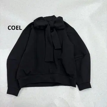 COEL 코엘 빅 리본 풀오버 블랙 FREE