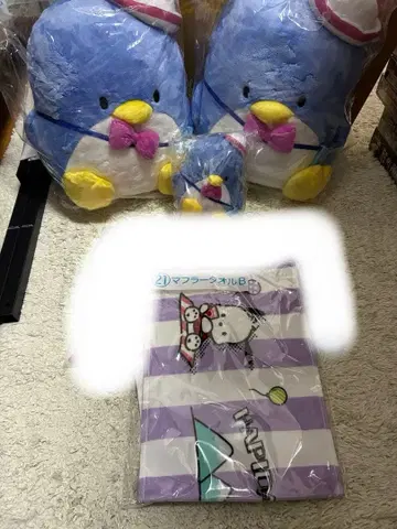 하피단부이 뽑기 턱시도샘 봉제 인형 마스코트 머플러 타월
