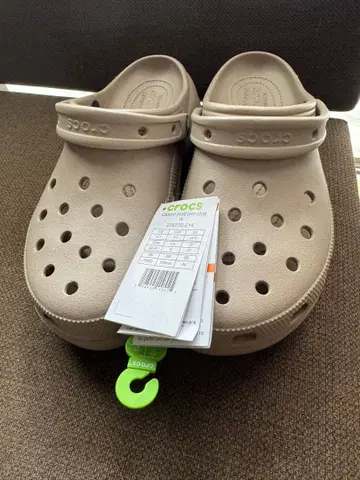 crocs 클래식 플랫폼 크로그 샌들 27cm 그레이지