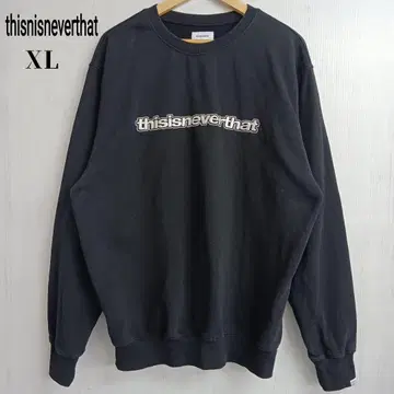 thisisneverthat 맨투맨 XL 블랙 자수 로고