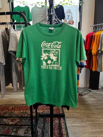 90s RUSSEL ATHLETIC USA제 그린 코카콜라 M 사이즈
