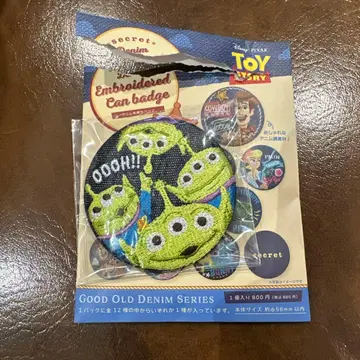 토이 스토리 데님 자수 캔뱃지 시크릿 Disney Pixar