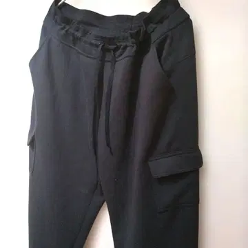 써티투 히트 조거 팬츠 무지 XL 블랙 루즈 빅 사이즈