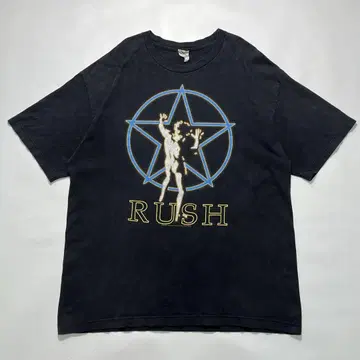 00s RUSH 러쉬 스타맨 밴딩T셔츠 XL 블랙 8704