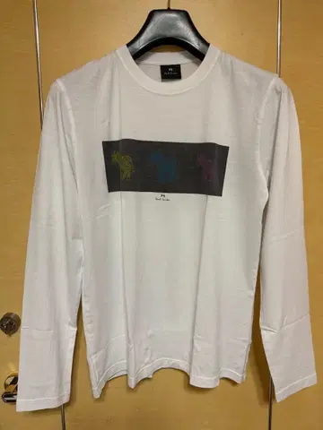 PS Paul Smith 제브라 프린트 긴팔 티셔츠 화이트 L