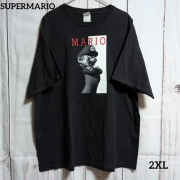 SUPERMARIO 슈퍼 마리오 MARIO 프린트 로고 T셔츠