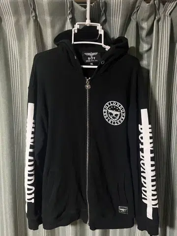 BOY LONDON 집업 후드티 블랙 XL