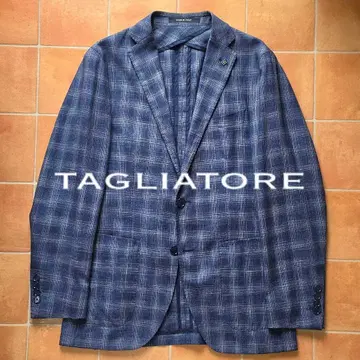 TAGLIATORE 네이비 블루 레이온 자켓 딸리아또레 44
