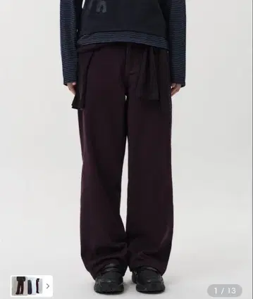 OHESHIO 스트레이트 STRAIGHT COTTON PANTS 라벤더