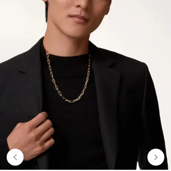 까르띠에 18k 정품 산토스 체인 목걸이 옐로우골드 미디움M 사진 4