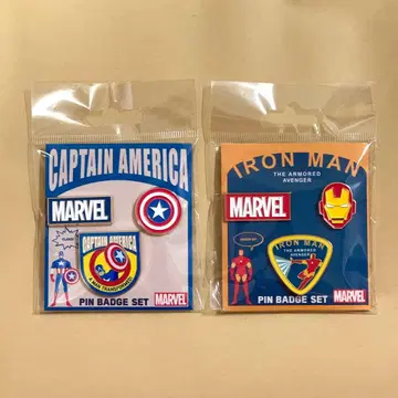 MARVEL 핀 배지 세트 캡틴 아메리카 아이언맨