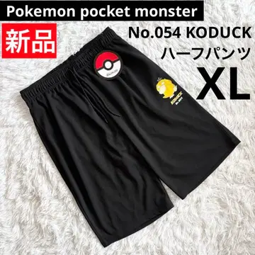 택 포함 미사용 새상품 포켓몬스터 코닥 하프 팬츠 블랙 XL