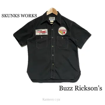 버즈릭슨 Skunks Works [새상품급] 와펜&자수 반팔 셔츠 M