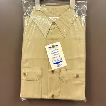 60s FINESILVER 워크 셔츠 DEADSTOCK 100% 코튼