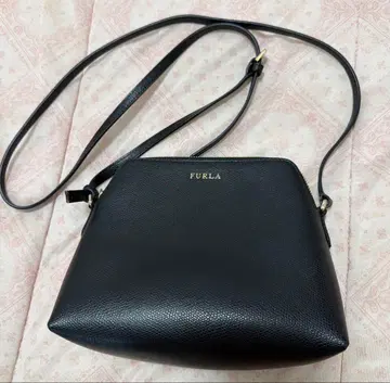 훌라(FURLA) 숄더백 가죽 블랙 여성용 천연 가죽
