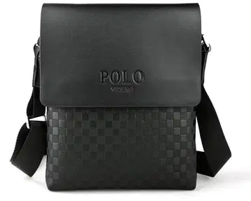어버이날 POLO VIDENG 체크 패턴 남성용 숄더백 블랙 고급