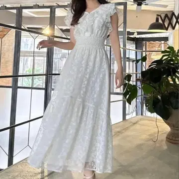 dazzlin 백리본 레이스 민소매 원피스