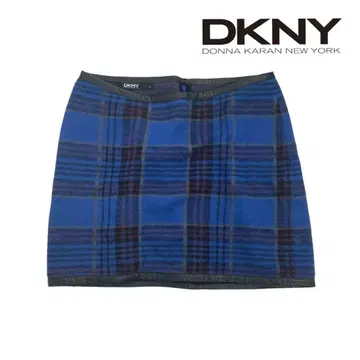 08T948 DKNY 울 100 체크 스커트 빅 사이즈 가을/겨울
