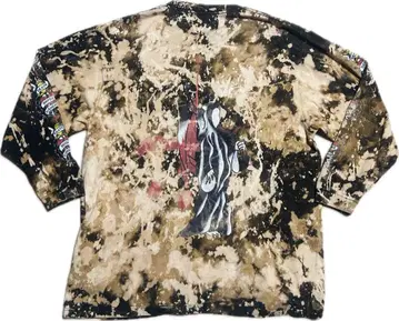 cvtvlist x Ed Hardy 블리치 가공 롱 슬리브 티셔츠