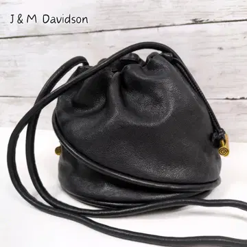 J&MDavidson 스컬 블랙 숄더백 내퍼 가죽