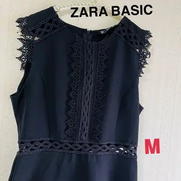 ZARA [새상품] 슬리브리스 원피스 레이스 블랙 드레스 M