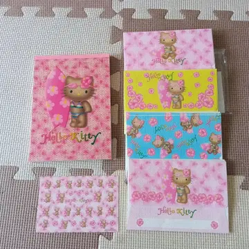 레어 산리오 헬로키티 Hello Kitty 일광화상 키티 메모장 & 봉투