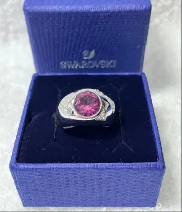 SWAROVSKI 스와로브스키 반지 [9호] 퍼플 실버