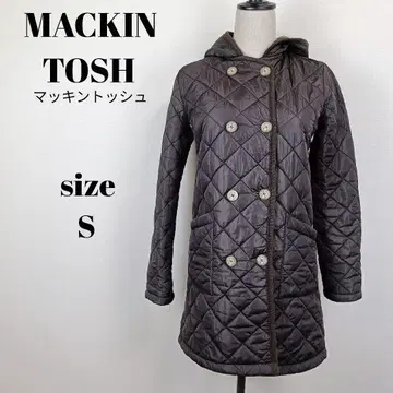 [ a2079 ] MACKINTOSH 새상품급 퀼팅 코트 34 레오파드