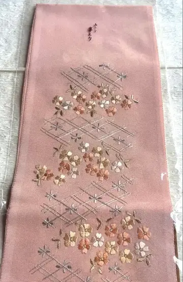 본꽃바느질 자수 장식용 깃 순수 실크 미사용 새상품