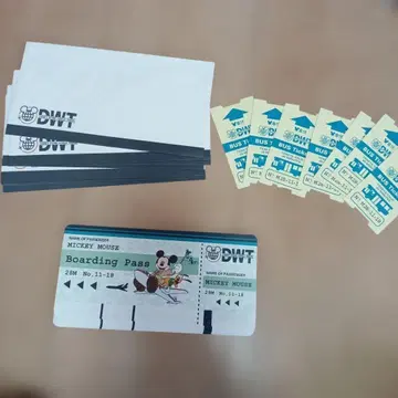 디즈니 스토어 항공권 티켓풍 버스 티켓풍 레터 세트