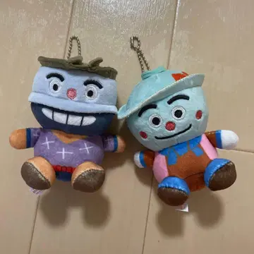 호빵맨 봉제 인형 마스코트 2체 세트 덴돈맨 카마메시돈