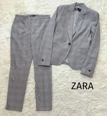 ZARA 수트 테일러드 자켓 팬츠 글렌체크 셋업 S