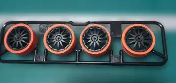 축소 하드 배럴 타이어 살몬 핑크 페라 타이어 24mm 카본 핀 휠 포함