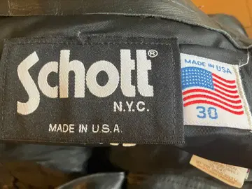 레어 USA제 Schott 샷 가죽 팬츠 블랙 소가죽 사이즈 30